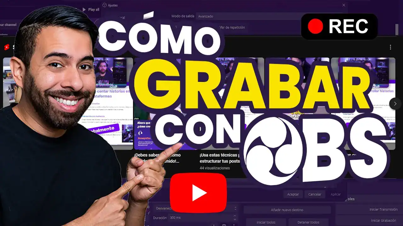 Grabar videos con OBS Studio: configuración ideal para YouTube, TikTok y más