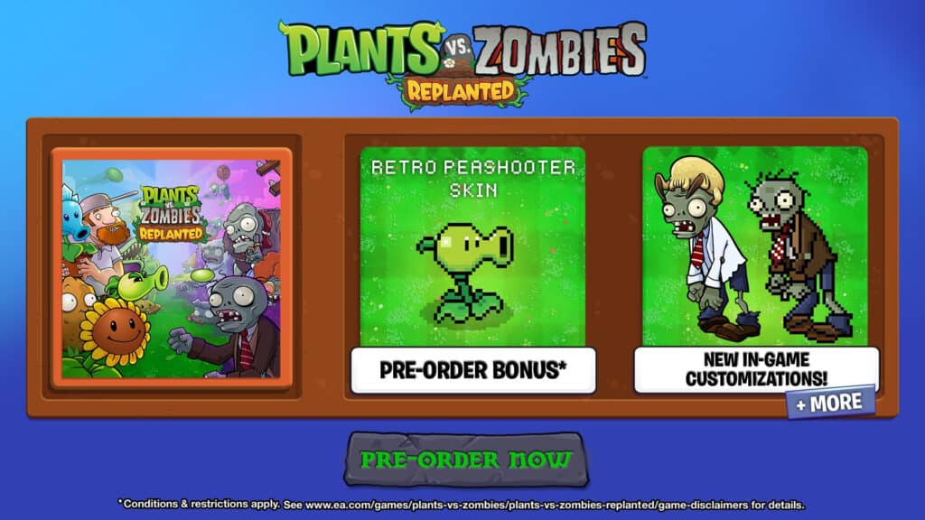 Plants vs Zombies pre-order