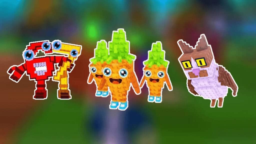 Vista del jardín y los brainrots en el juego de Roblox Plants Vs Brainrots