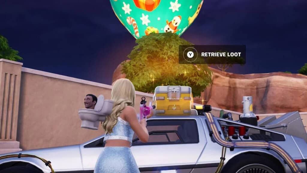 Easter egg del DeLorean en Fortnite