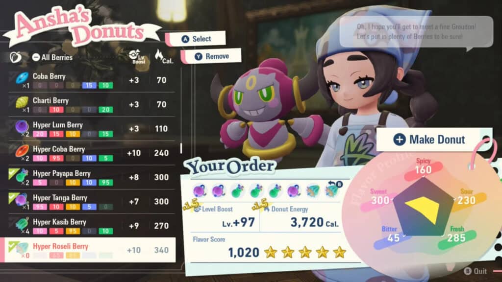 Omega Old-Fashioned Donut en Pokemon Legends: Z-A