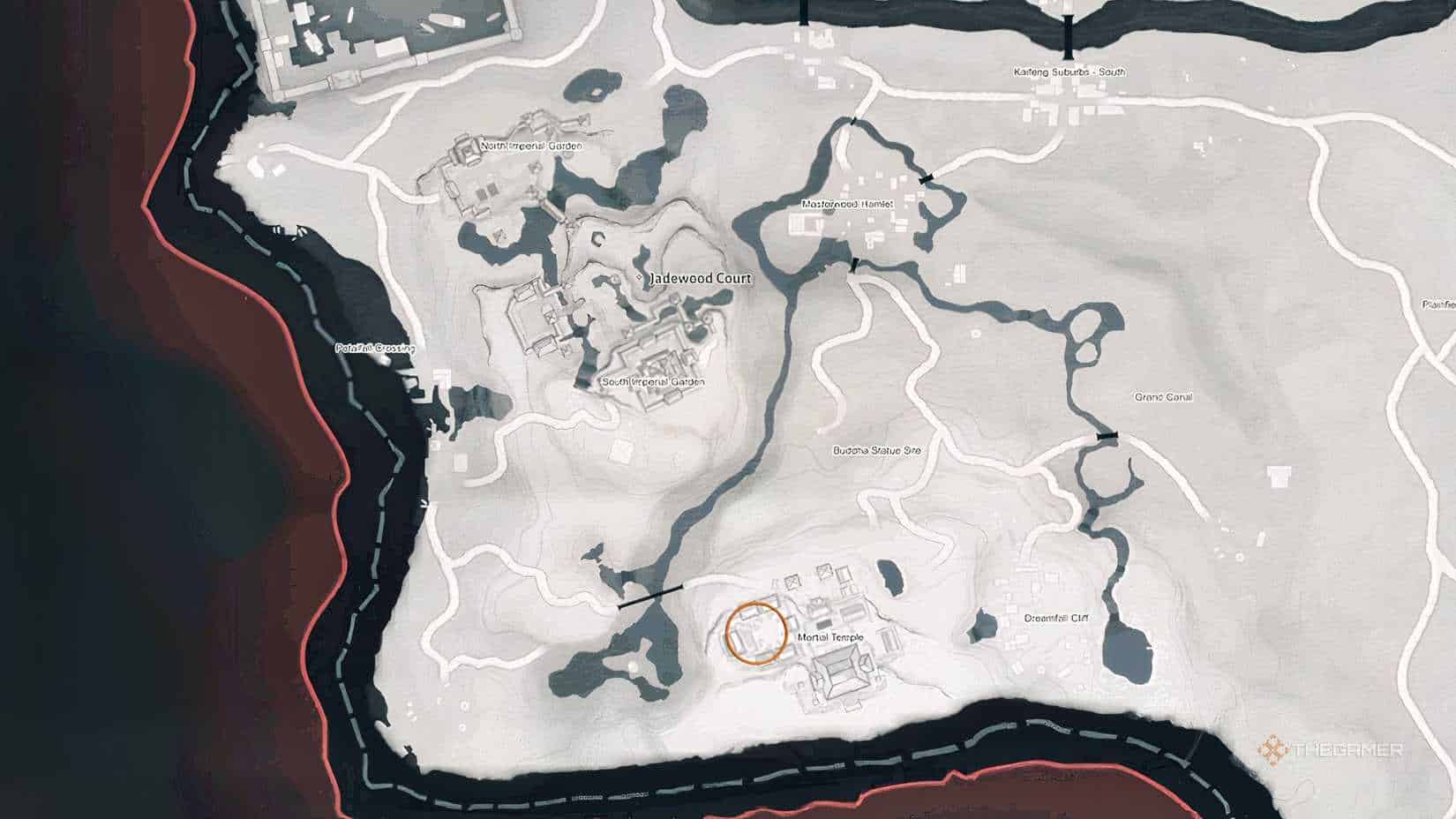 Nameless General en el patio del Martial Temple en Where Winds Meet