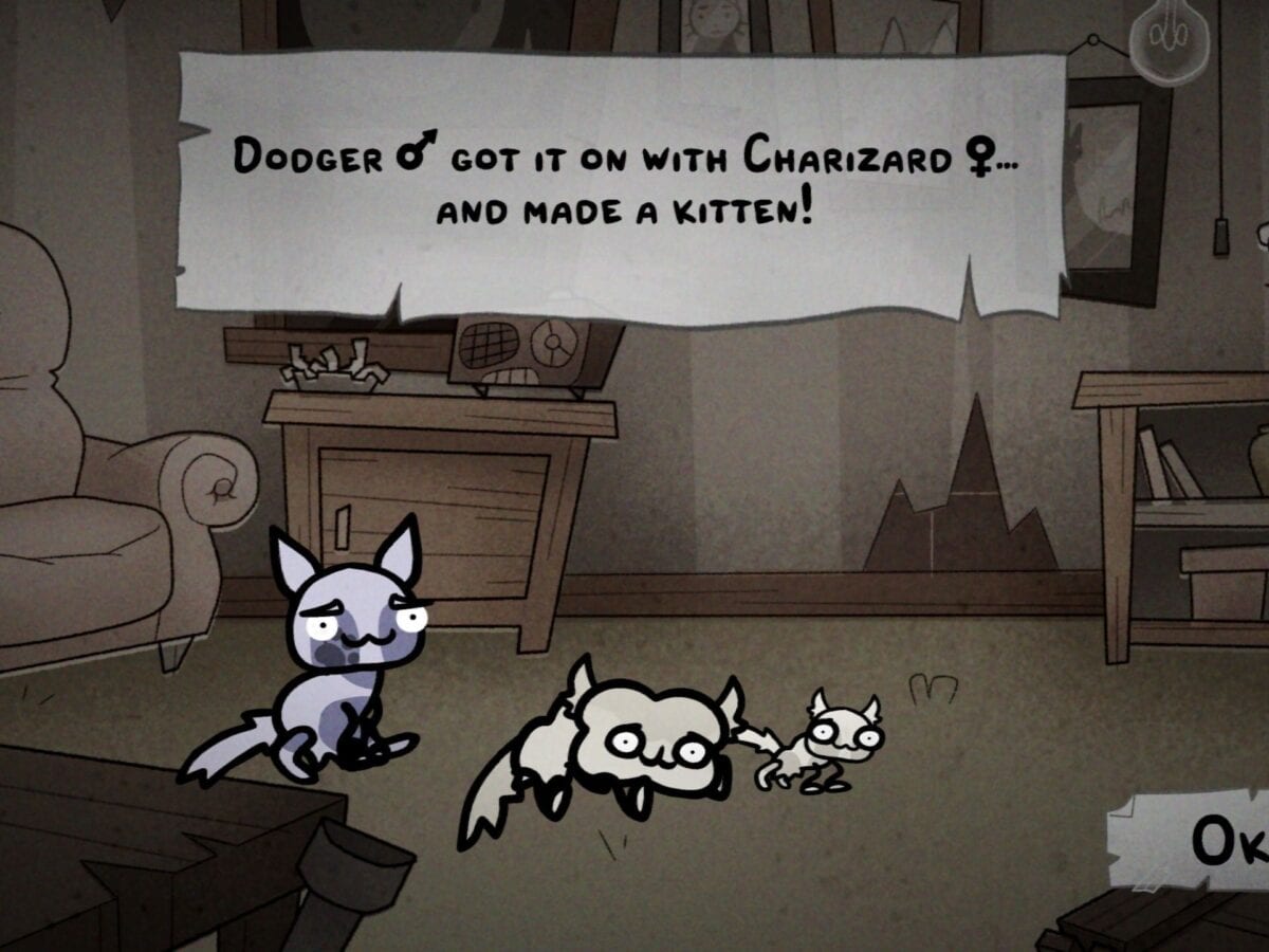 Pantalla de expansión de casa en mejoras Mewgenics