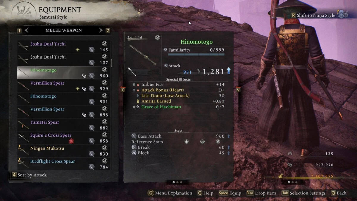 Nioh 3 mejores armas