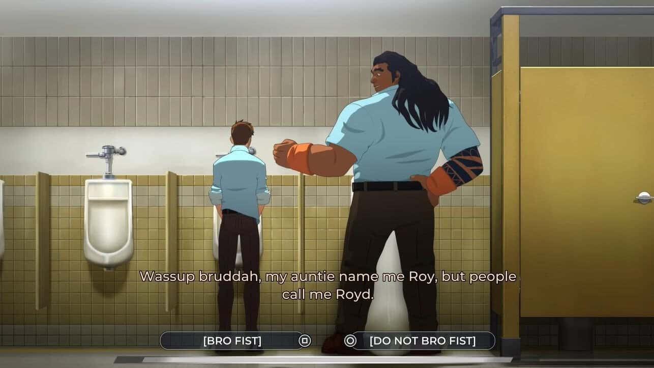 interfaz de relaciones en Dispatch Episodio 2 con decisiones de diálogo