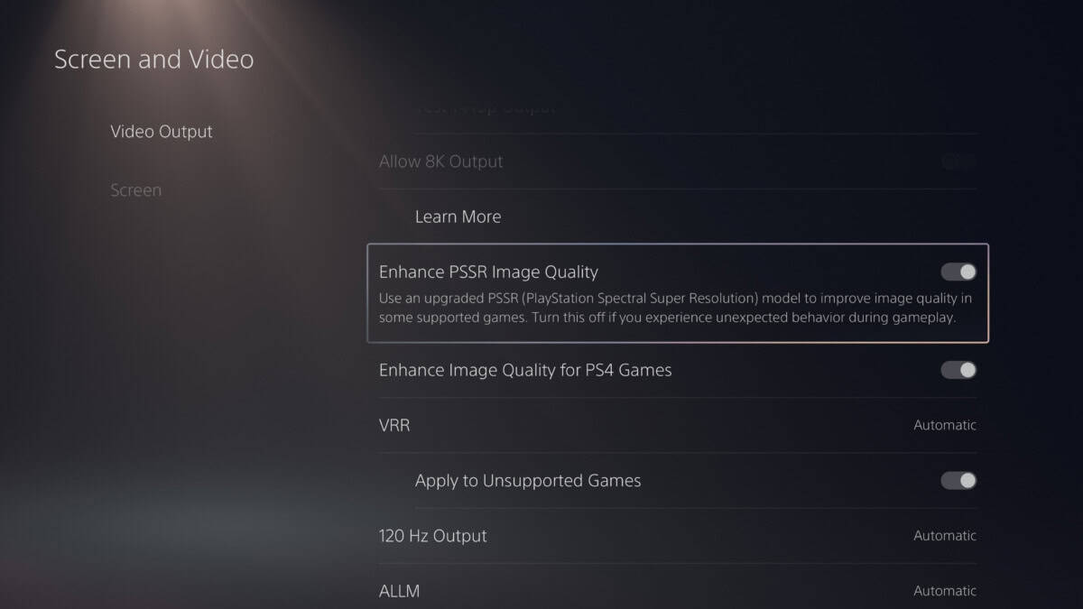 PS5 Pro PSSR mejorado