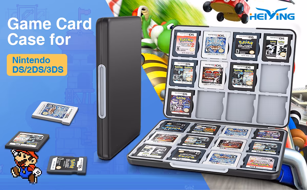 HEIYING Switch Game Card Case — Guarda 48 juegos en un espacio mínimo